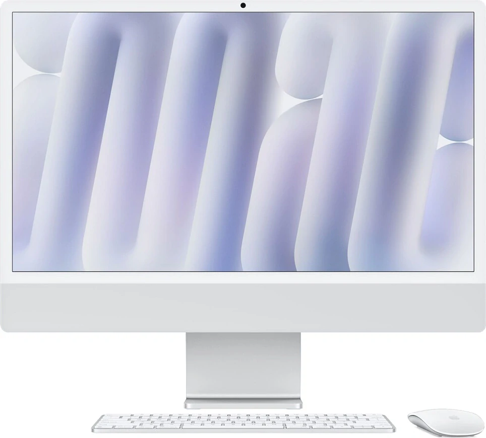 iMac 24" (2024), M4 8CPU/8GPU 16GB/256GB Stříbrná (Stav A)