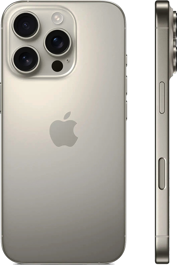 iPhone 15 Pro, 128GB Přírodní titan (Stav A, Baterie 100 %)