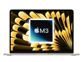 MacBook Air 15" 2024, M3 8-Core, 16GB/256GB, Hvězdně bílá (Stav A+) Baterie 100%