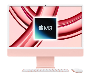 iMac 24" (2023), M3 8CPU/10GPU 8GB/256GB Růžová (Stav A)
