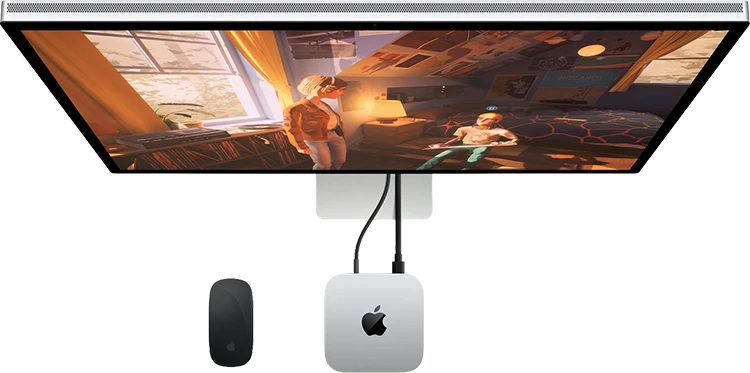 Mac mini 2024 M4 Pro na pracovním stole
